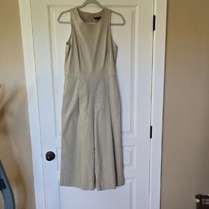 Banana Republic Factory Beige Linen Jumpsuit